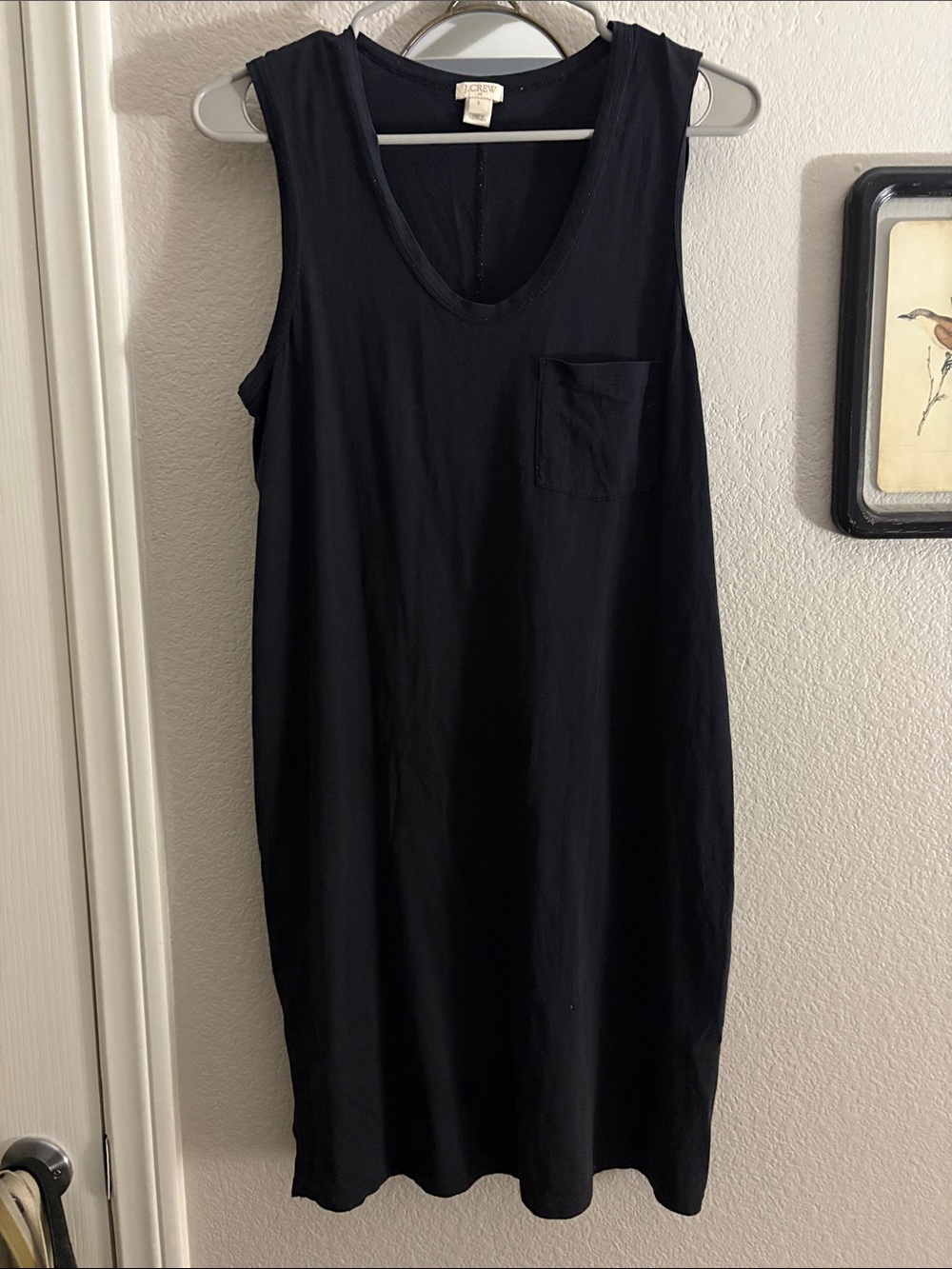 J. Crew, Black Sleeveless Pocket Tank Dress